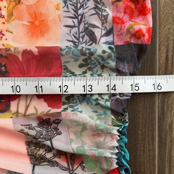 NWT Anthropologie The Maya Ruched Cowl-Neck Dress NWT in Mesh Floral - Picture 5 of 11